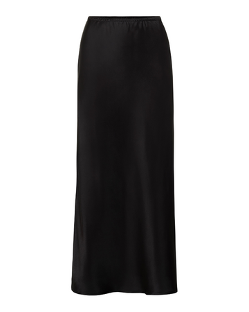 HW351 30" Black Silky Taffeta Half Slip